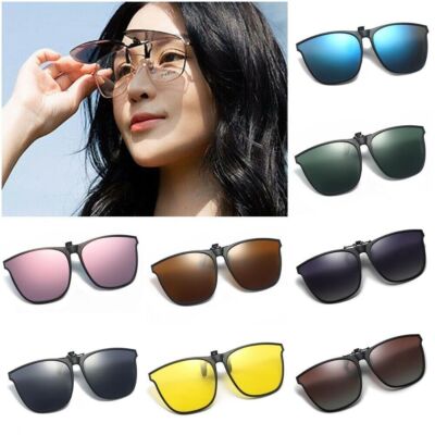 Mode Polarisiert Sonnenbrillenaufsatz Clip-on Sonnenbrillen UV-Schutz Sunglasses