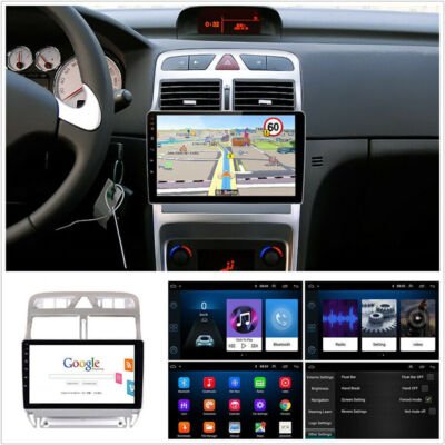 9'' 2Din Android 9.0 GPS Nav Video Player Unit Wifi 1G+16G For 04-10 Peugeot 307