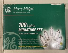 GE Mini Lights Miniature Clear Color 100 Indoor/Outdoor Green Wire 28 ft NEW