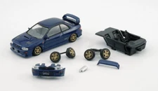 BM Creations Subaru Impreza WRX Type-R 3-6 Gen - Blue - LHD 1:64 Diecast Car