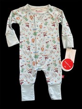 Magnetic Me NWT Blue  I Like Big Punts  Grow With Me Coverall-Newborn