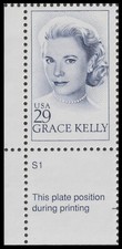 US 2749 Grace Kelly 29c plate single LL S1 MNH 1993