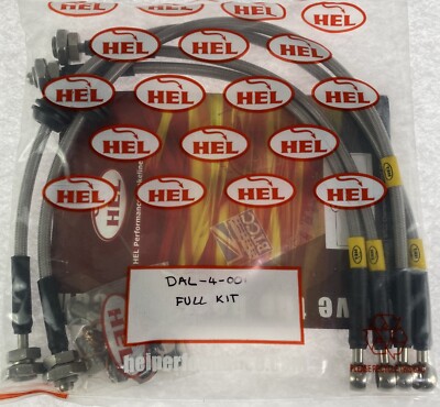 HEL PERFORMANCE DALLARA STRADALE STAINLESS STEEL BRAIDED BRAKE LINES HOSE PIPES