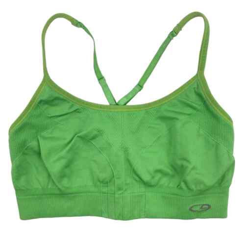 CHAMPION Adjustable Strap Sports Bra Green Size Medium Athleisure Loungewear - Picture 1 of 3