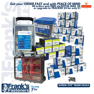 TITE-FIX® SCREW-TITE® POZI COUNTERSUNK WOOD SCREWS TRADE PACKS PZ ZINC PLATED