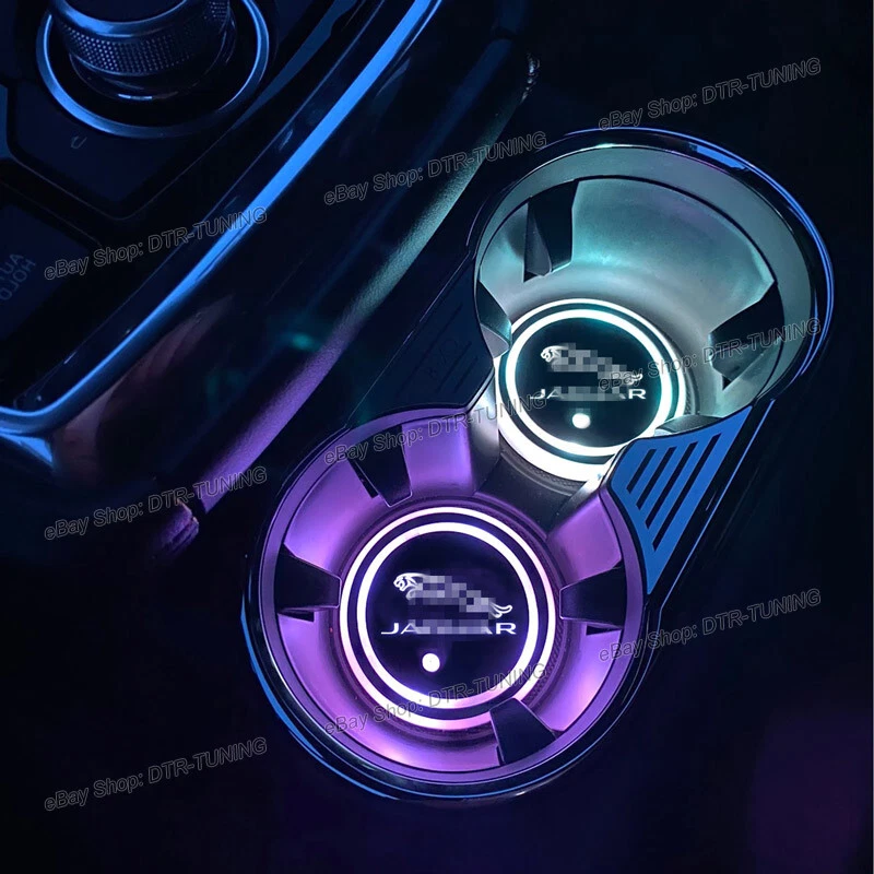 LED Car Cup Pads 7 Colors Accessories Light Cover Interior Decoration Lights RGB - Imagem 2 de 4