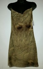 /PARK AVENUE Collection Disco Dot-olive medium, spagetti straps Evening Wear NWT