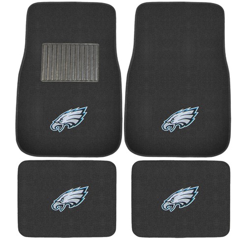 New 4pcs NFL Philadelphia Eagles Car Truck Front Rear Carpet Floor Mats Set