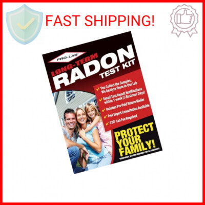 Long-Term Radon Test Kit for Home - EPA Approved with Advanced Alpha Track Detec