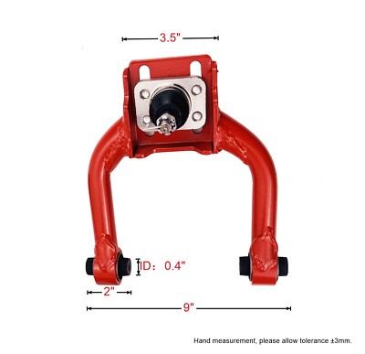 AJP Distributors 2PCS Front Upper Adjustable Tubular Steel Control Arm Camber Kit Red Compatible Replacement Honda Civic Ej6 Ej7 Ej8 Em1 Ek1 Ek2 Ek3