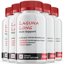 (5 Pack) Laguna Long Male Support Capsules, Mens Vitality Support (300 Capsules)
