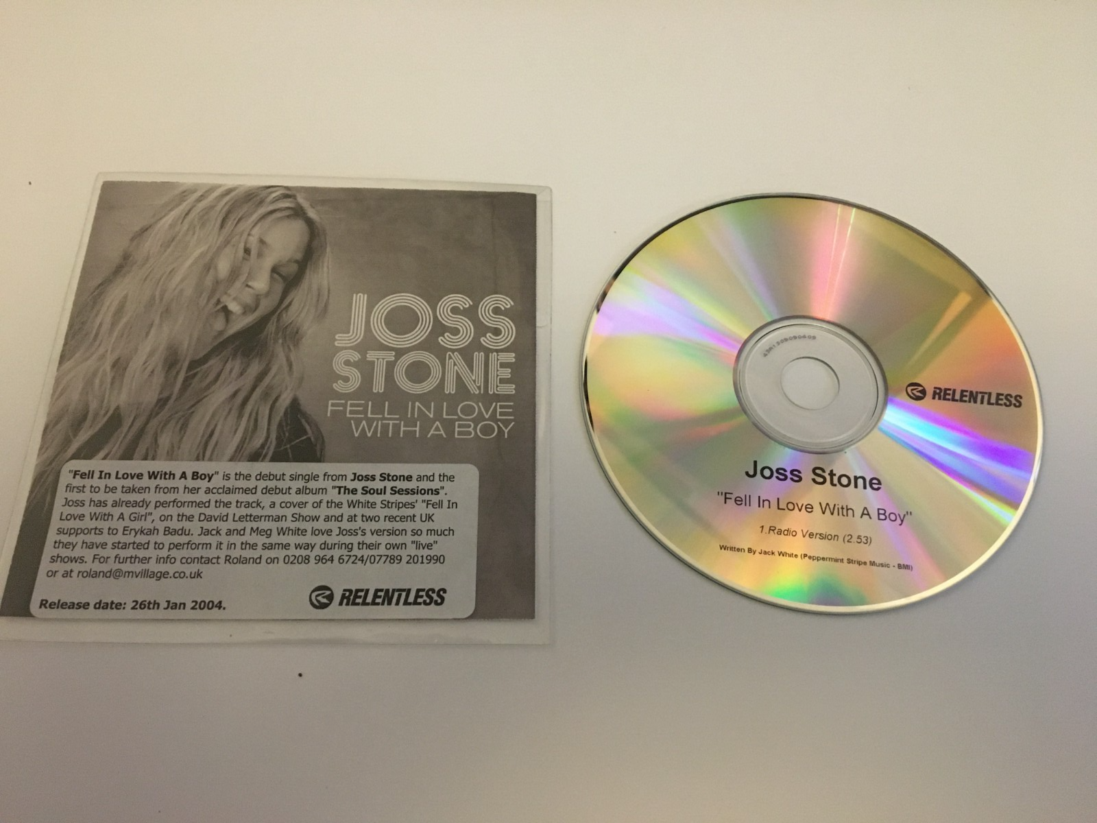 Joss Stone Fell In Love With A Boy CD Single Promo
