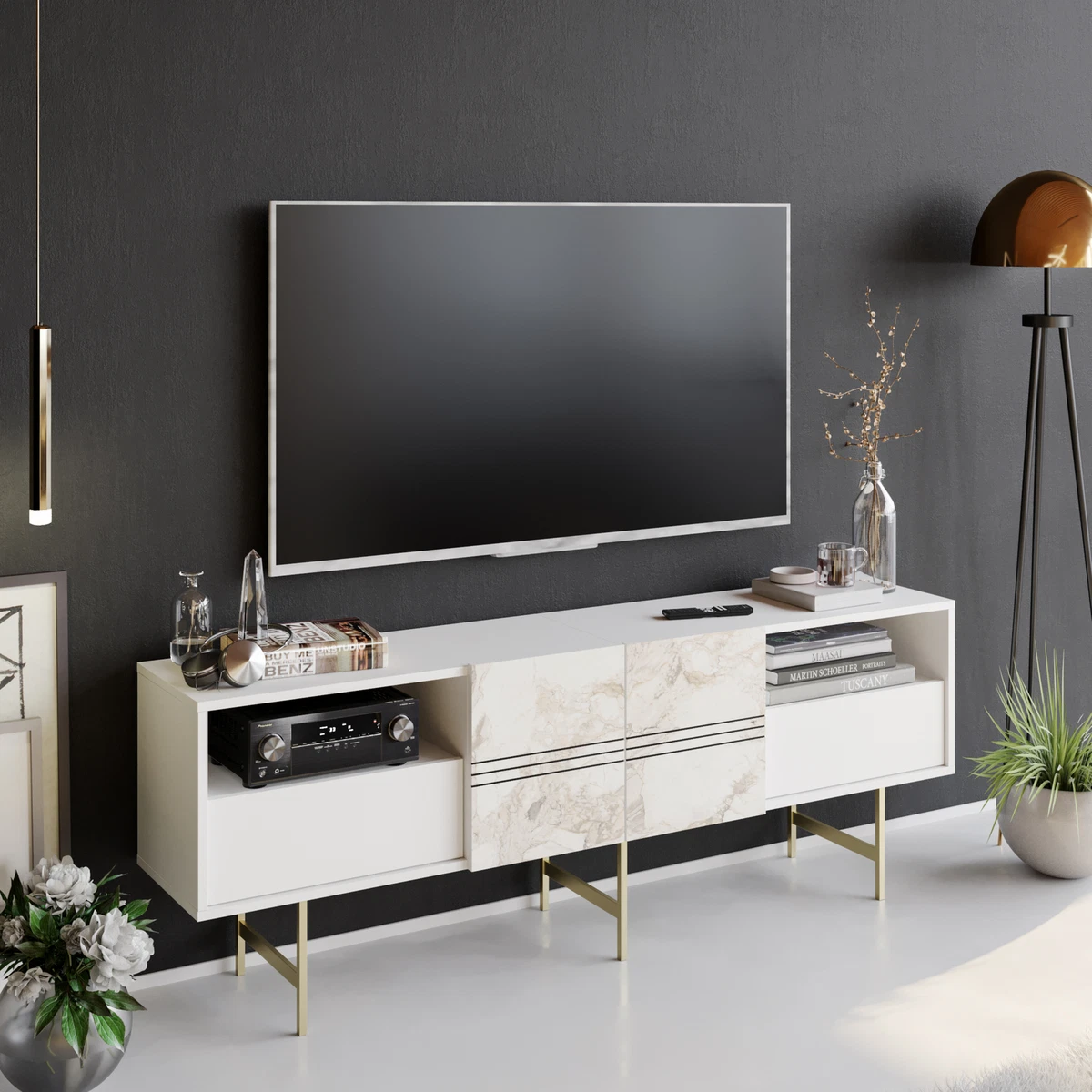 Decorotika Derin 180 cm Media Console and TV Stand for TVs up to 80