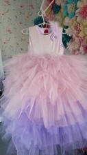 shiny dress for girls 5-6 years old ballroom fluffy tulle