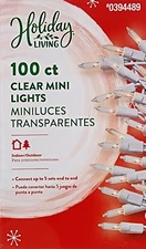 Holiday Living 100 Count 20.62 ft White Incandescent Christmas String Lights