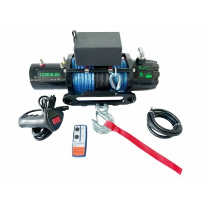 Electric Winch 12V 12000 lbs SR Synthetik rope 5,5 tons 4x4 winch with wireless
