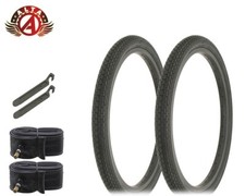 ALTA TIRES 20 x 1.75 BLACK HF-120A W/ HEAVYDUTY TUBES TIRE LEVERS