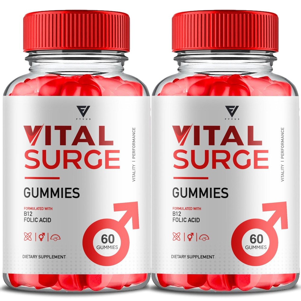 (2 Pack) Vital Surge Male Gummies, Vital Surge Testo Support Gummy (120 Gummies)