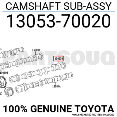 NEW YEAR ④ 1305370020 Genuine Toyota CAMSHAFT SUB-ASSY 13053-70020 | eBay