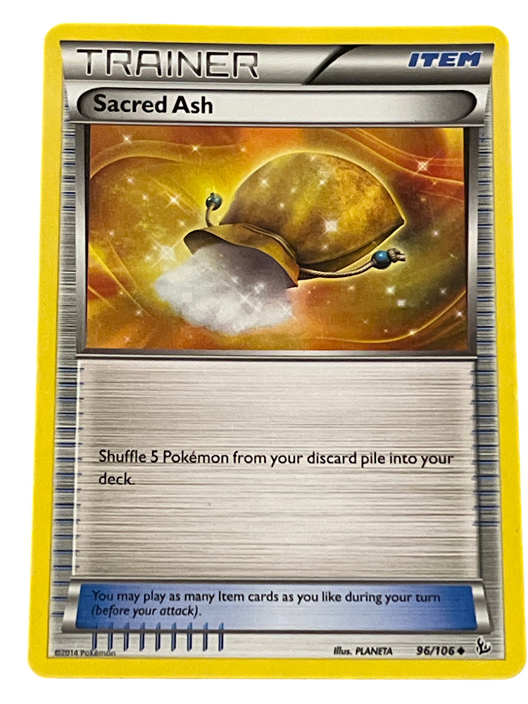 2014 Pokémon Trainer Sacred Ash 96/106 XY Flashfire Yellow Border