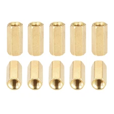 25Pack M4x12mm(DxL) Hex Standoff Spacer Nuts Female Brass Coupling Screws