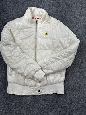 Vintage Puma Scuderia Ferrari Sports Life Style Womens Jacket Size XS White  