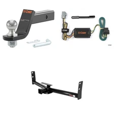 CURT Tow Package 2in Trailer Hitch, Wiring, #45056 Ball Mount Pin & Clip - 13591