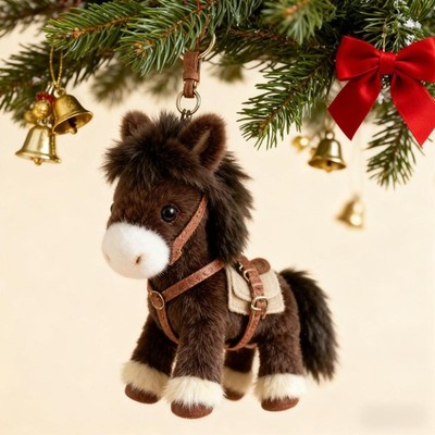 Plush Pony Bag Charm Keychain, 2026 Year of The Horse Mascot