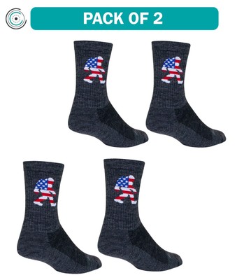 Pack of 2 SockGuy Big Foot Wool Socks - 6'', Large/X-Large