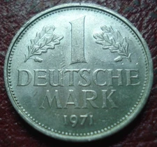 1971-F GERMANY 1 MARK IN EF CONDITION