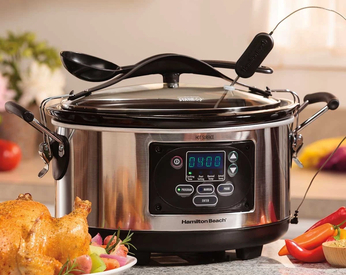 Hamilton Beach (33967) Portable 6 Quart Programmable Slow Cooker NIB