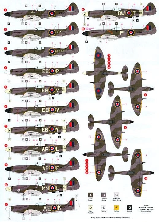 DK Decals 1/48 SUPERMARINE SPITFIRE Mk.XIV 2nd Tactical Air Force 1944 - Image 3 of 3