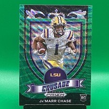 2021 PANINI PRIZM DRAFT PICKS JAMARR CHASE CRUSADE GREEN WAVE PRIZM #162