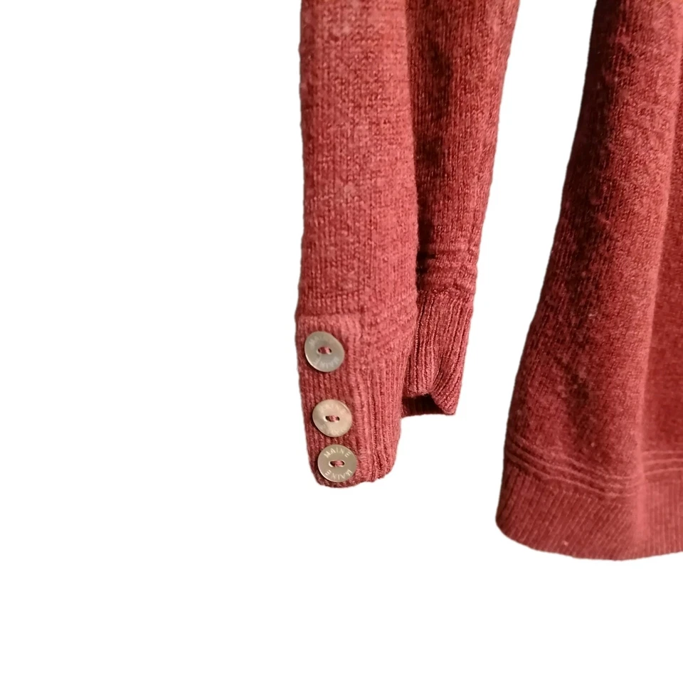 Maine New England Size 12 Burgundy Ultrasoft Knitwear 3/4 Sleeve Pullover Jumper - Image 4 of 4