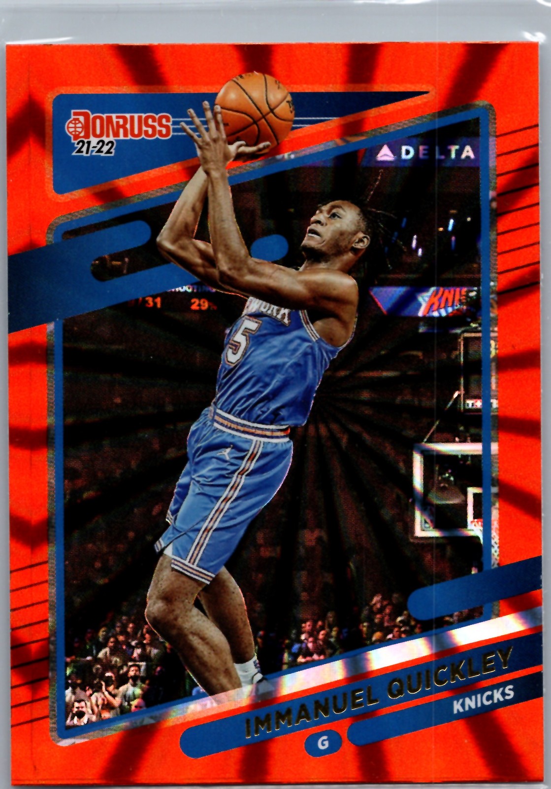 2021-22 Donruss #6 Immanuel Quickley Holo Orange Laser