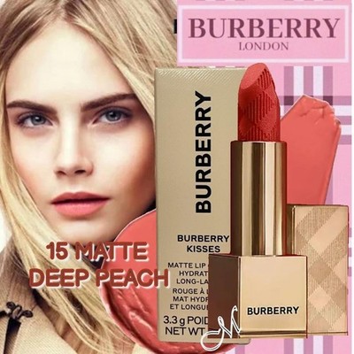 Burberry Kisses Matte Lipstick* ~ 15 Deep Peach Lip Colour 3.3g/0.11oz NIB $45