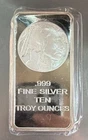 10 oz Silver Bar .999 Fine SilverTowne Buffalo Nickel Design - Sealed Ten Ounces