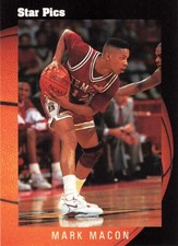 MARK MACON 1991 Star Pics #26 Temple University Rookie Card. rookie card picture