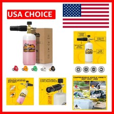 1L Snow Foam Cannon Kit with 5 Nozzle Tips for Ultimate Vehicle Care