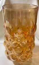Gorgeous Vintage Blenko ? Marigold Bubble Vase 8”