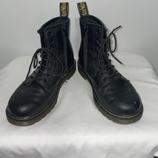 Doc Martens Youth Kids Size 3 Airwair 1460 Glitter Combat Boots Black