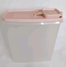 Vtg Tupperware Cereal Keeper 1588-7 Container, 1589-8 Lid, 1590-8 Cap Seal