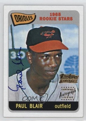 2002 Topps Team Topps Legends Paul Blair #TT-PB Auto n8a