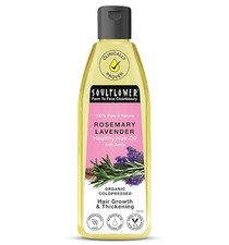 Soulflower Rosemary Lavender Hair Oil For Healthy Hair Cold Pressed Oil- 120Ml