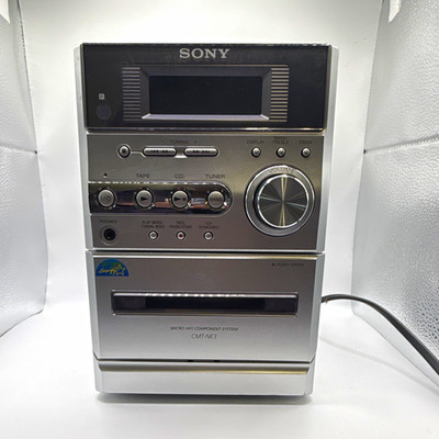 Sony CMT-NE3 Compact Shelf Stereo CD Player AM/FM Tuner Silver no speakers