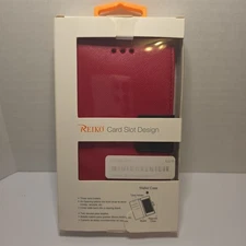 Reiko Card Slot Wallet Case for Galaxy J7 RED