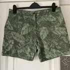 MOUNTAIN WAREHOUSE - Size 12  Green Tropical Leaf Print Shorts country to coast