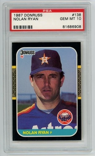 1987 Donruss #138 Nolan Ryan Houston Astros HOF PSA 10 Gem Mint