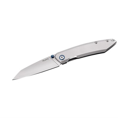 RUIKE P831 Folding Knife 3.25'' 14C28N Sandvik Steel Blade Gray Stainless Handle