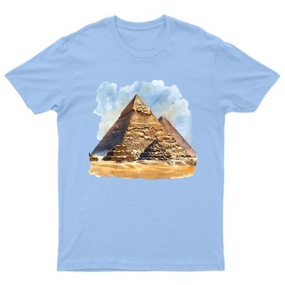Ägyptische Pyramiden Gizeh Wahrzeichen Herren T-Shirt Damen Tee Grafik Reise Top